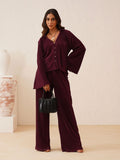 Beatnik Wine Color 2 Piece Coord Womens Coords Beatnik