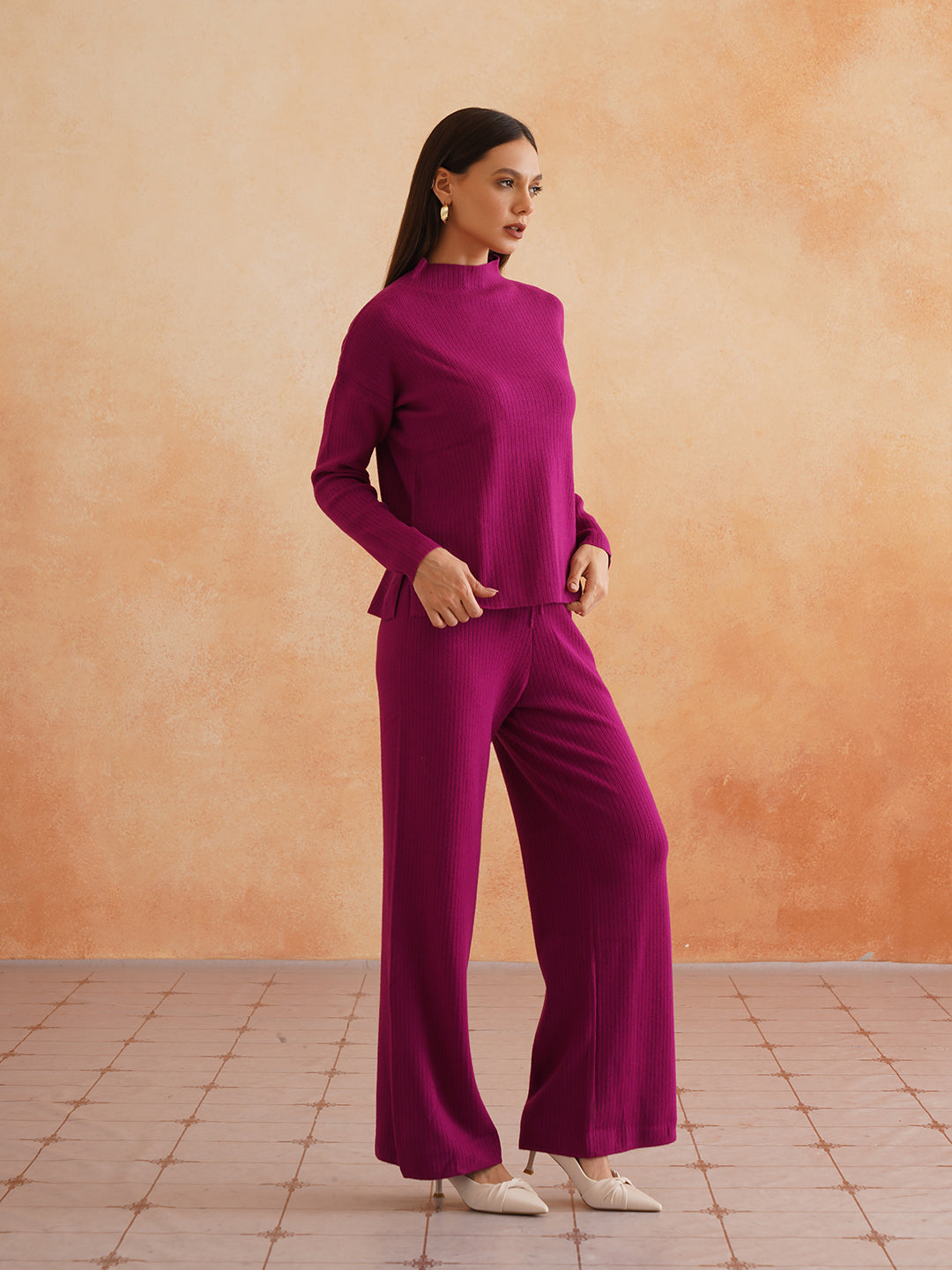 2 Piece Coord Plum Winter Womens Coords