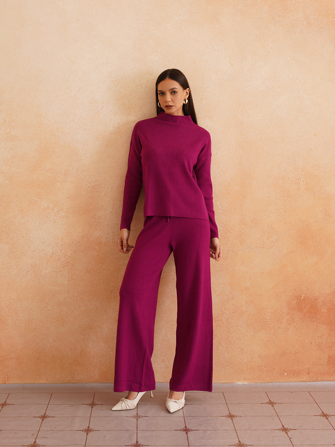 2 Piece Coord Plum Winter Womens Coords