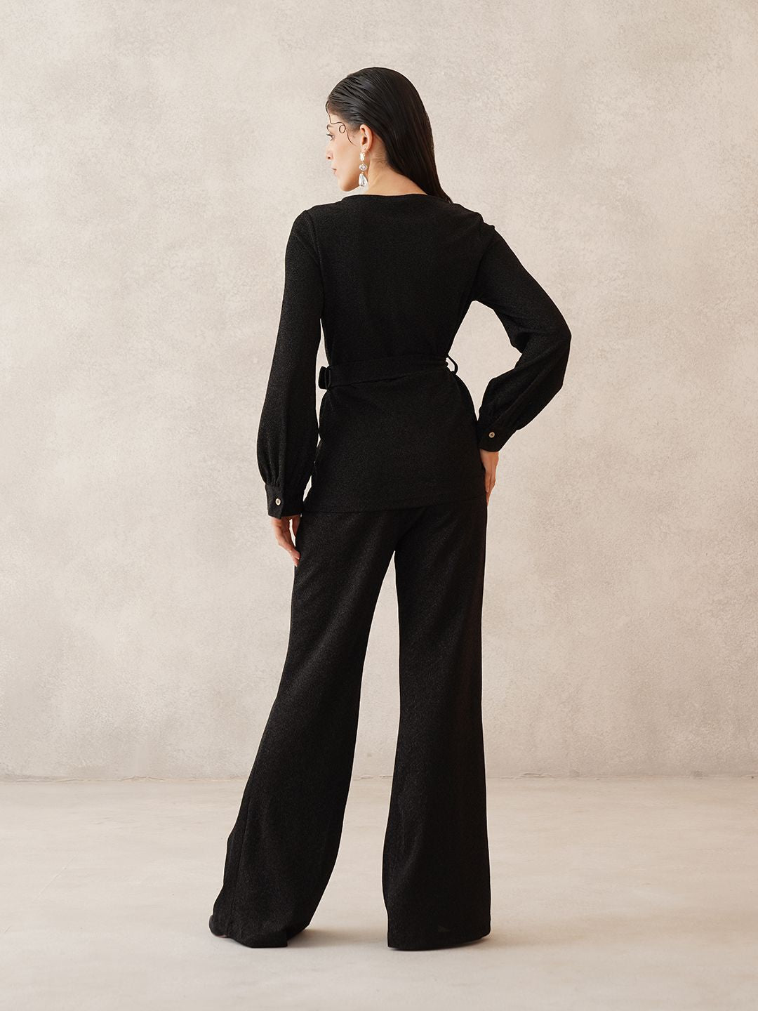 Two Piece Black Womens Coords Beatnik