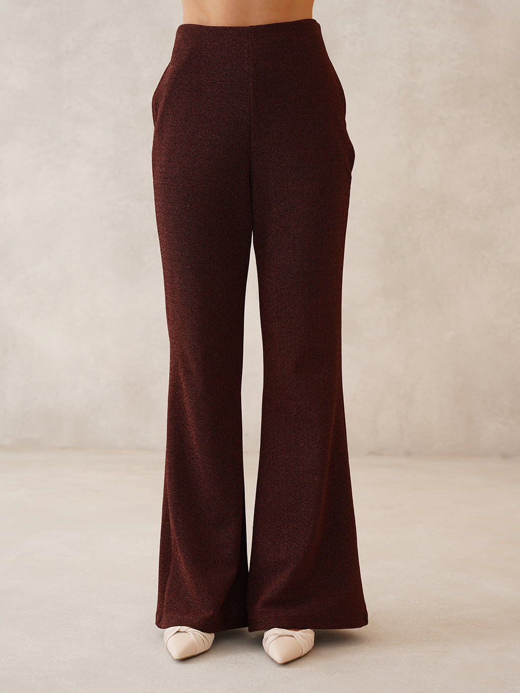 Maroon Cuffed Sleeves 2 Piece Co-ord Set