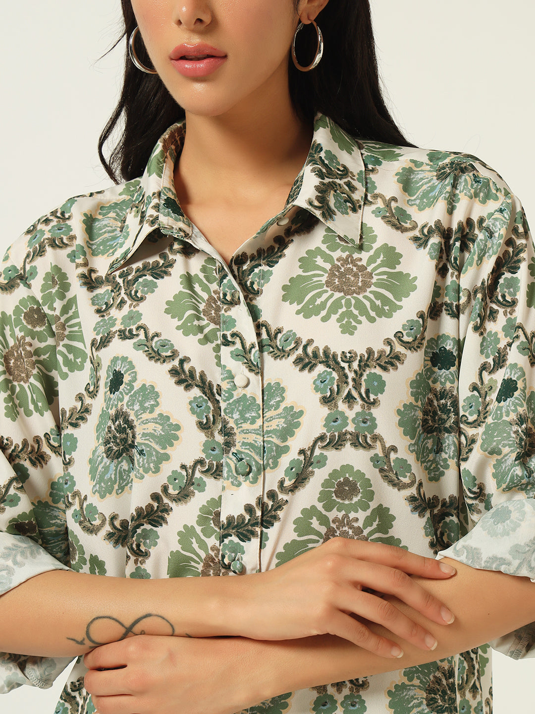 Beatnik Your Go-To Match for Instant Style Green Coord Set