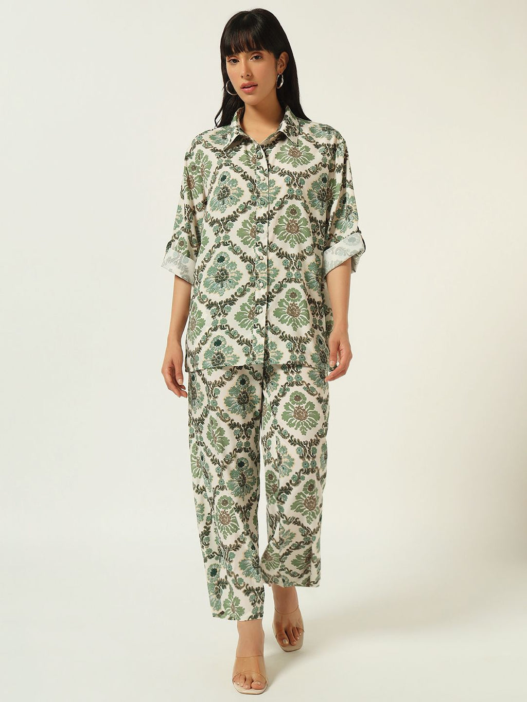 Beatnik Your Go-To Match for Instant Style Green Coord Set