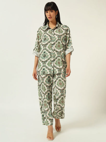 Beatnik Your Go-To Match for Instant Style Green Coord Set