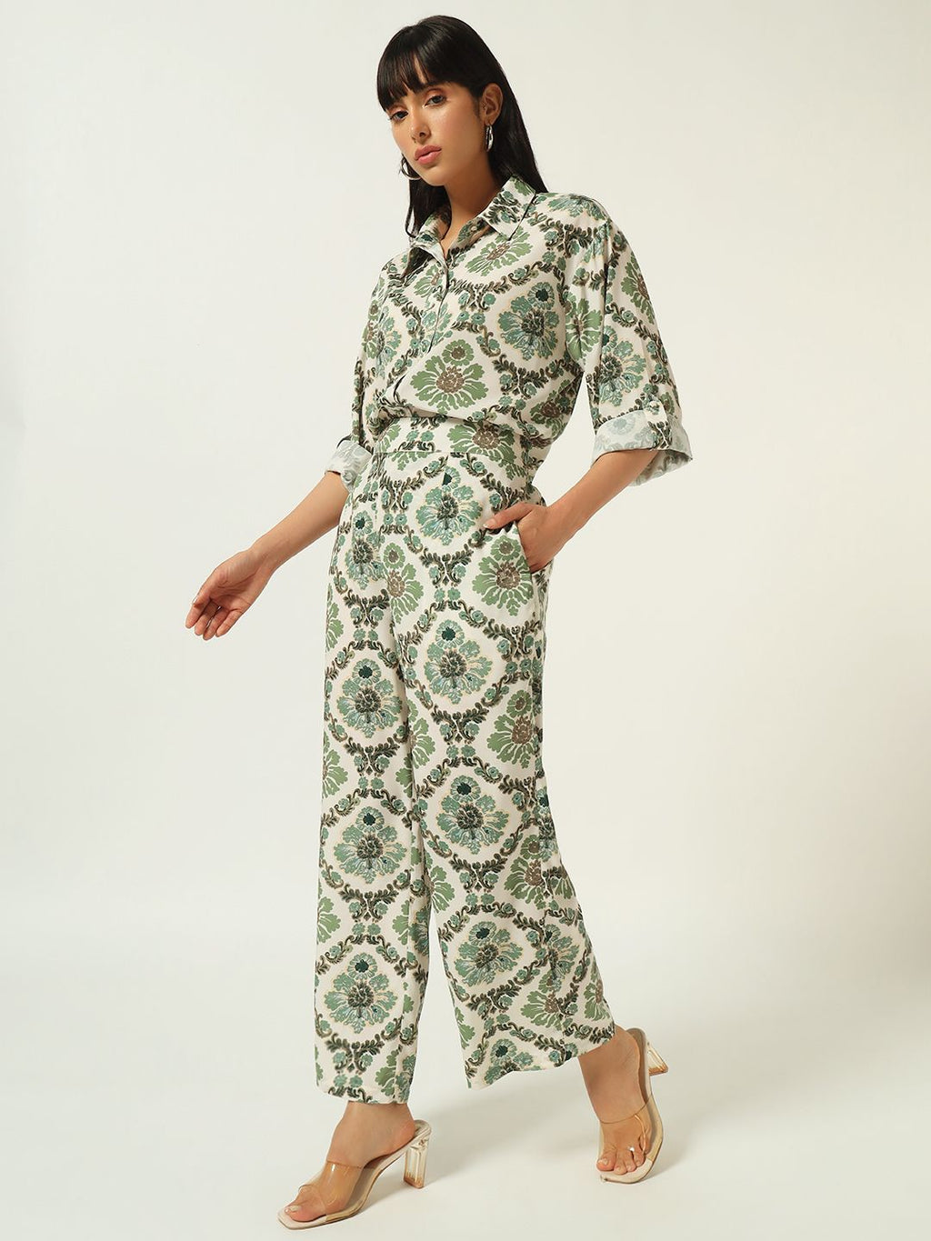 Beatnik Your Go-To Match for Instant Style Green Coord Set