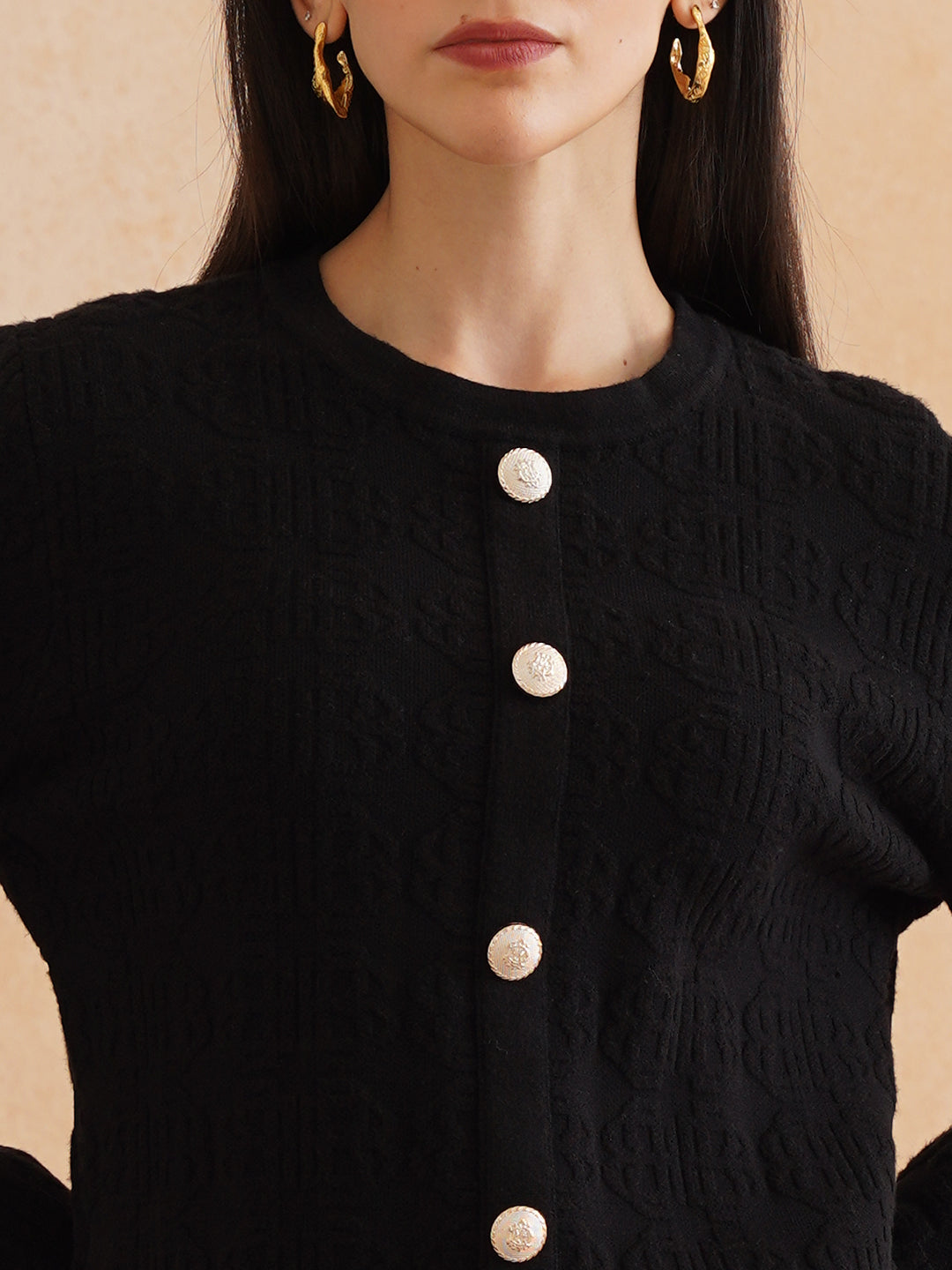 2 Piece Coord Womens Winter Black Coord Set