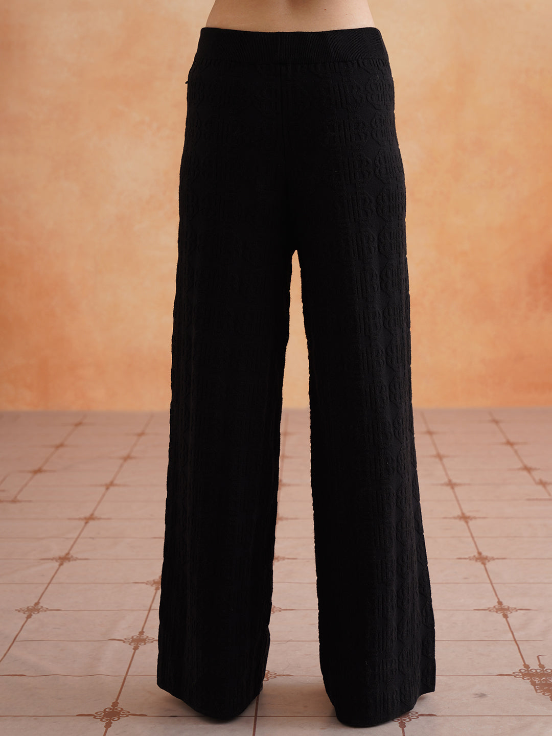 2 Piece Coord Womens Winter Black Coord Set