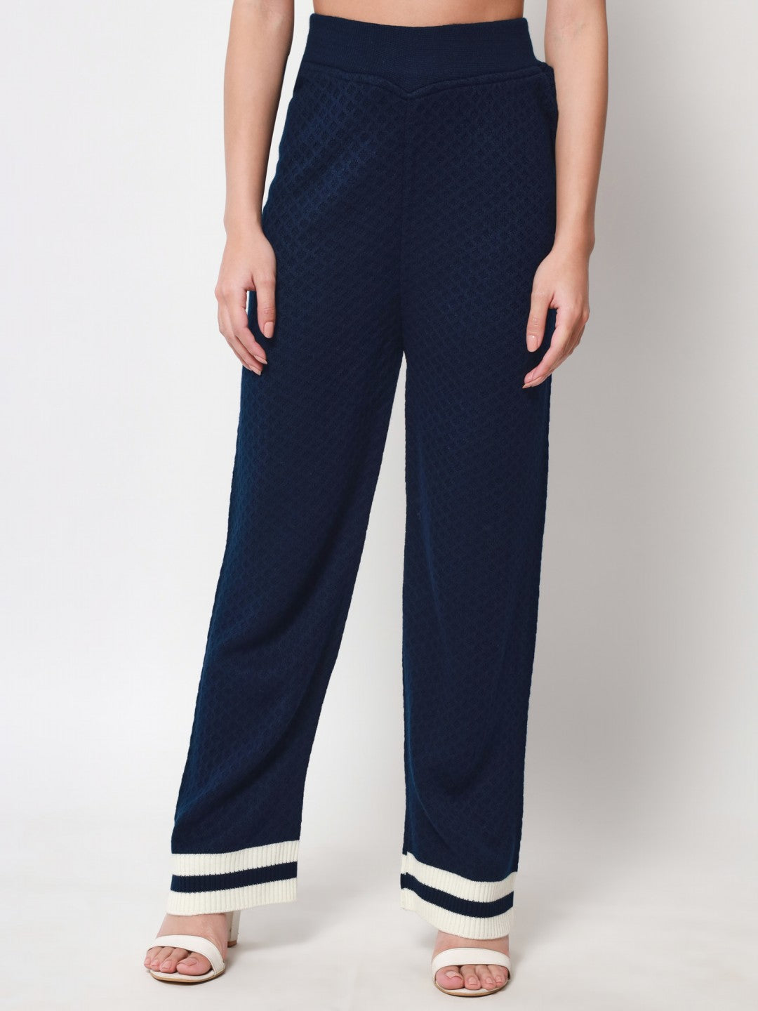 Beatnik Casual Wear Full Sleeve Midnight Blue Co-ords Set ( Top & Pants) Beatnik India