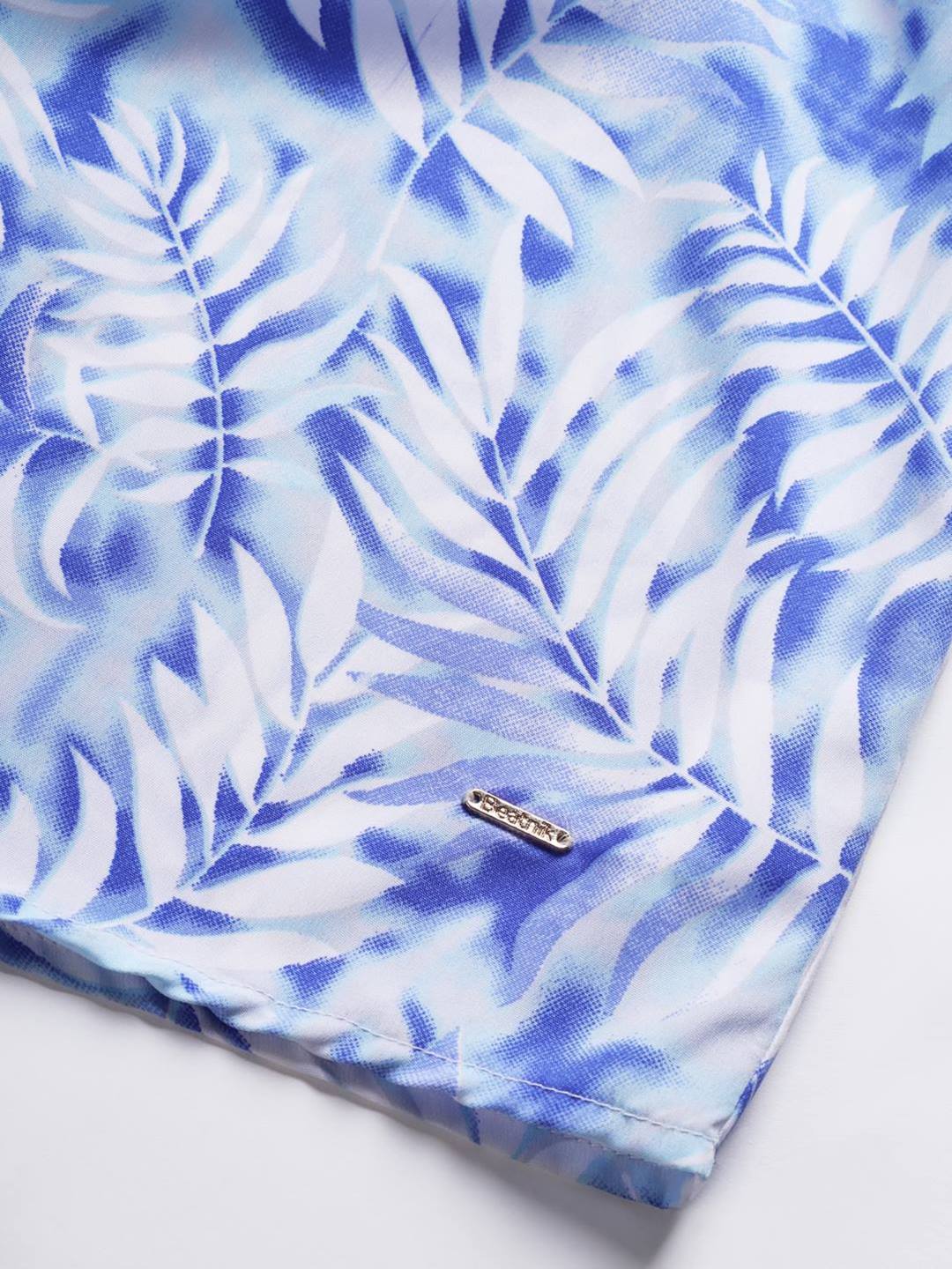 Printed Sky Blue Coord Set with Shorts Beatnik India