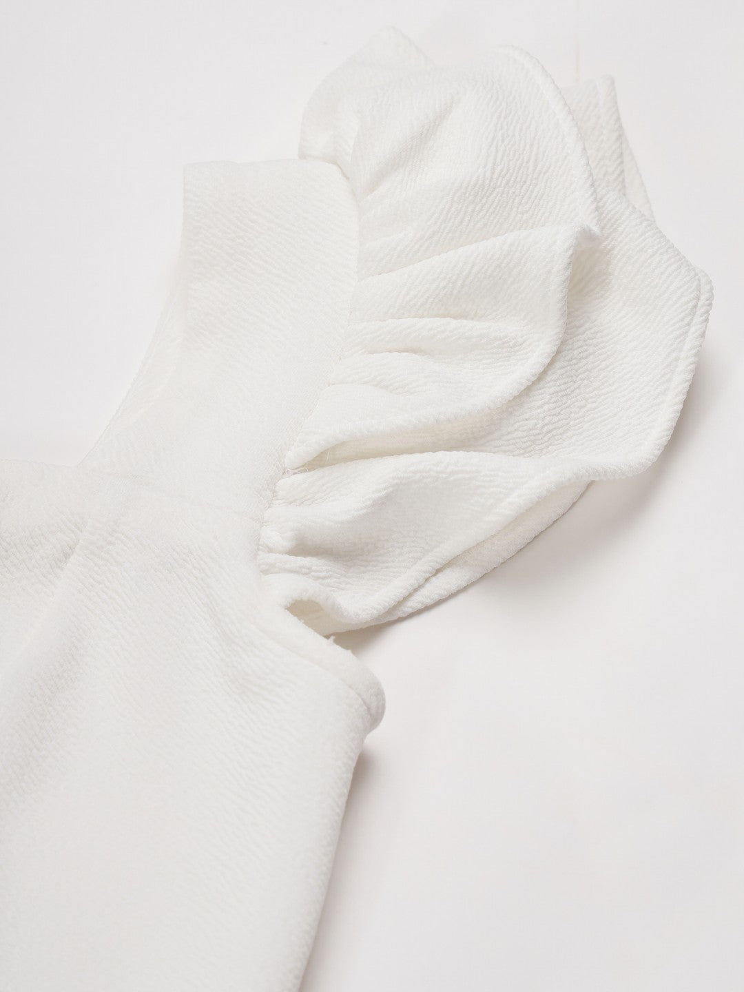 Beatnik Polyester Fitted Half Sleeve Self White Womens Coords Beatnik India