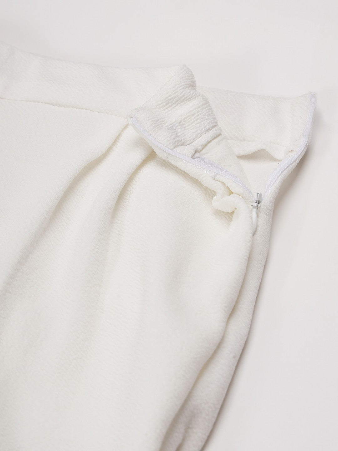 Beatnik Polyester Fitted Half Sleeve Self White Womens Coords Beatnik India