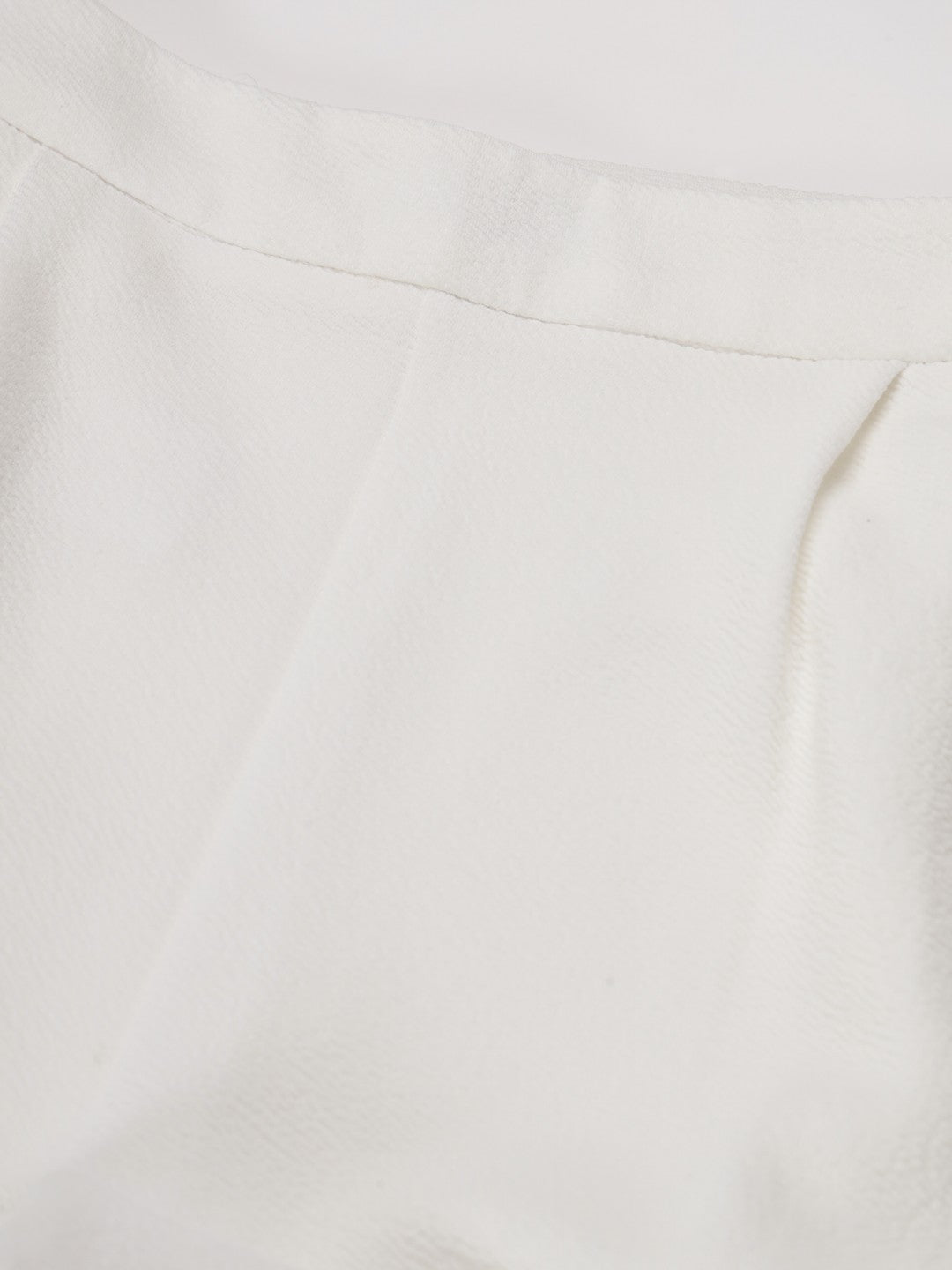 Beatnik Polyester Fitted Half Sleeve Self White Womens Coords Beatnik India