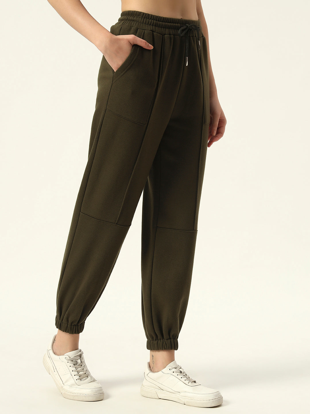 Olive Green Two Piece Women Coord Set