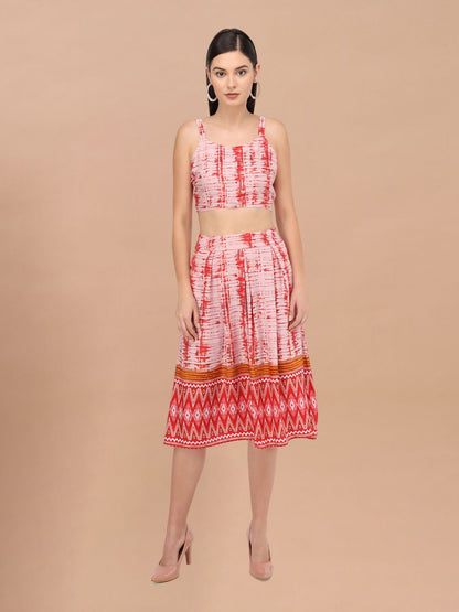 Beatnik Cotton Round Neck Pink Womens Coords