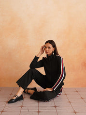 Womens Black 2 Piece Coord Set Beatnik