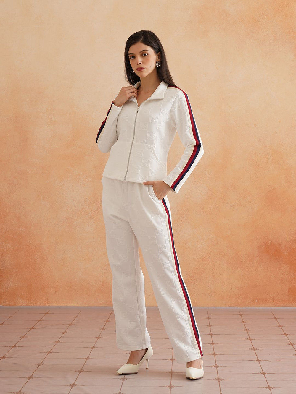 Two Piece White Women Coord