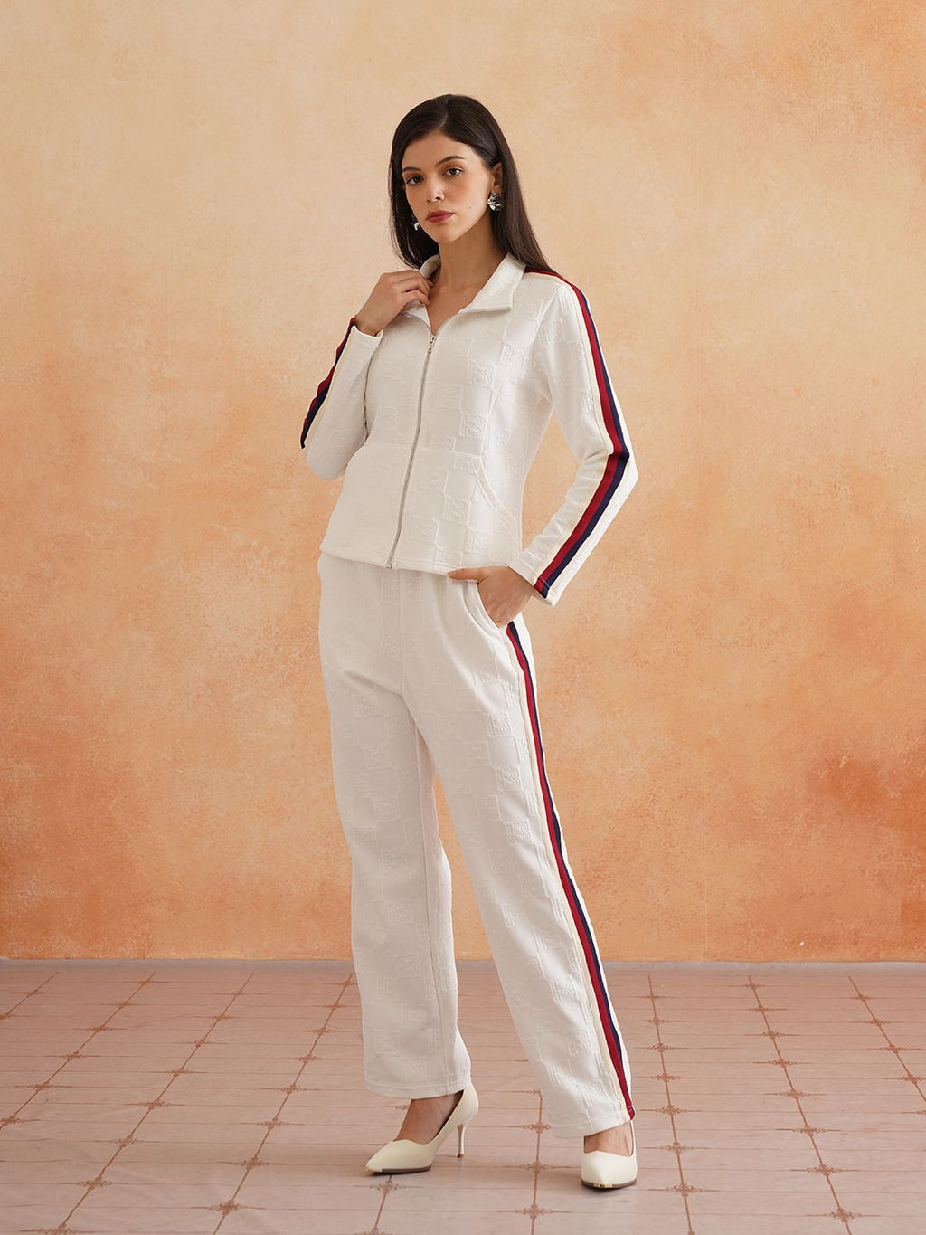 Two Piece White Women Coord