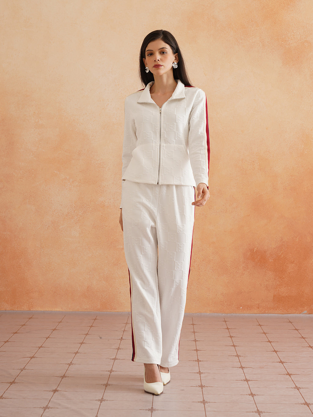 Two Piece White Women Coord