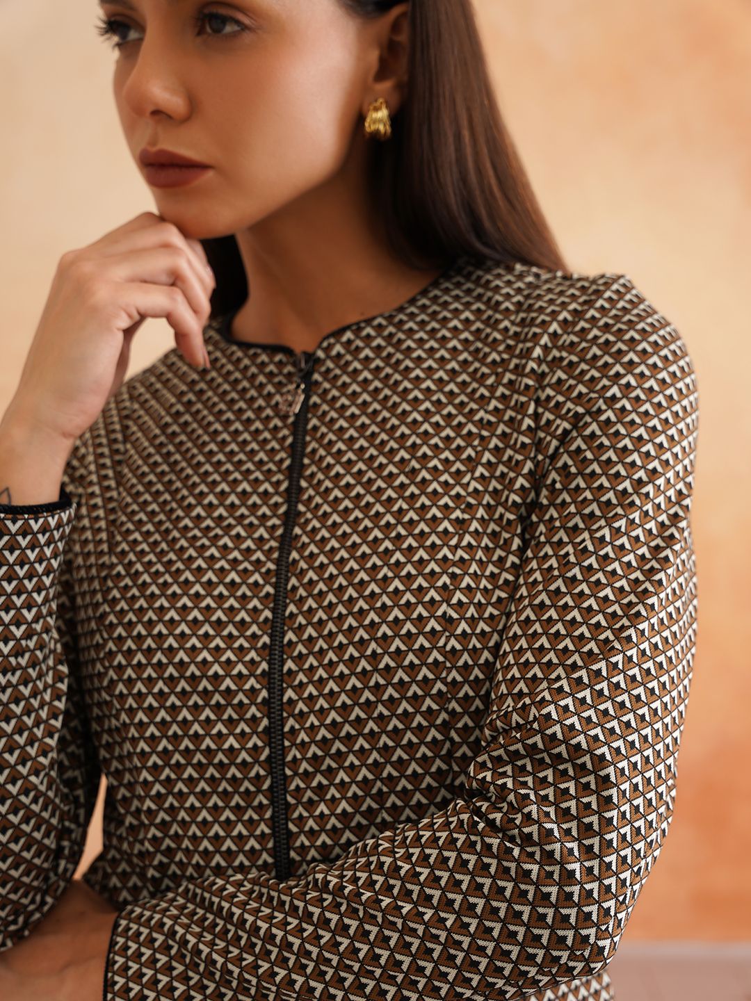 Womens 2 Piece Brown Co-ords Beatnik