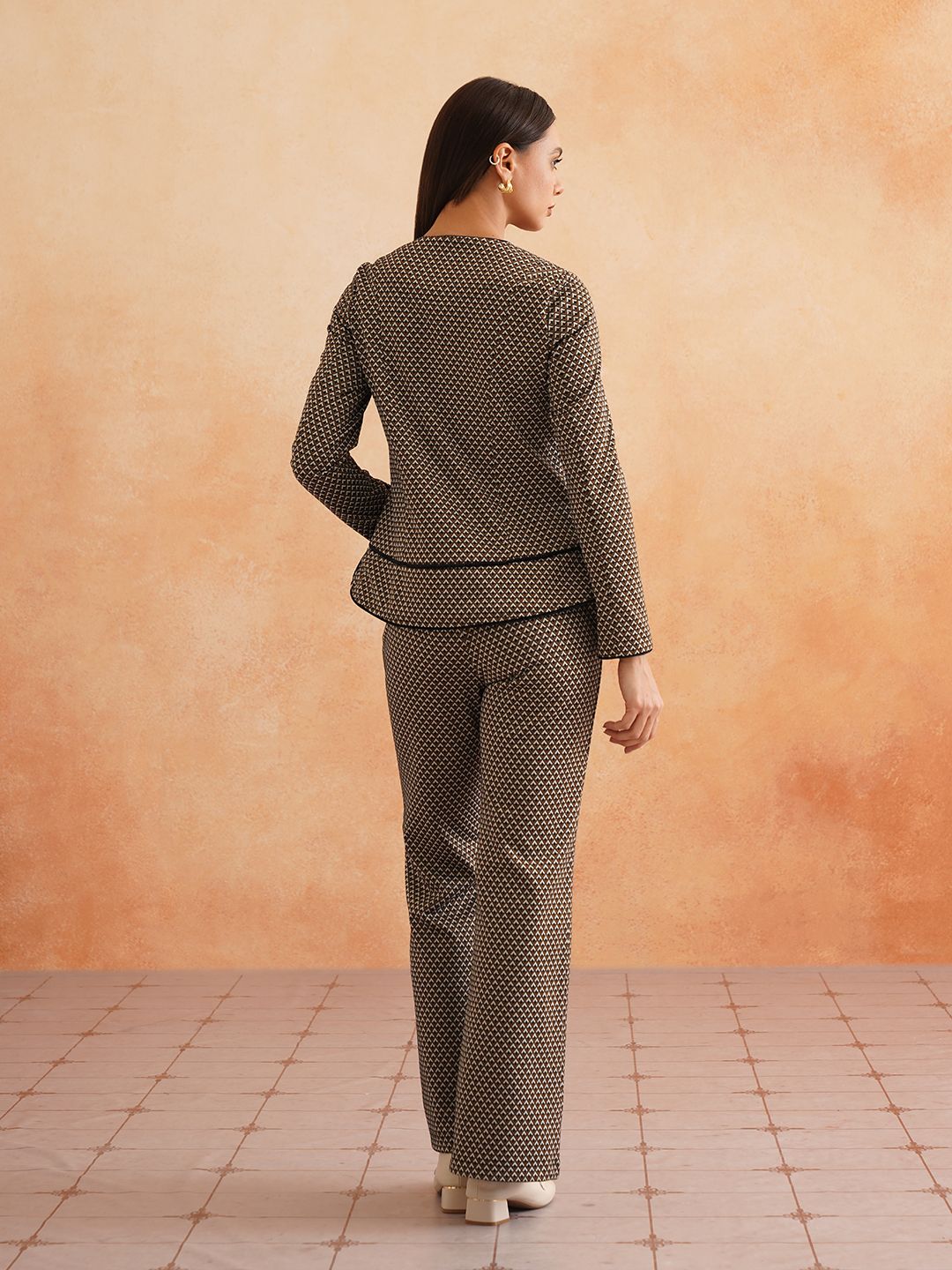 Womens 2 Piece Brown Co-ords Beatnik