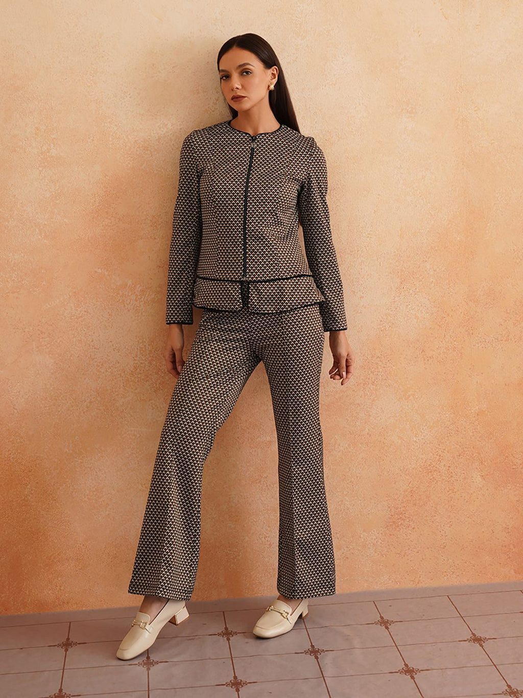 Womens 2 Piece Brown Co-ords Beatnik