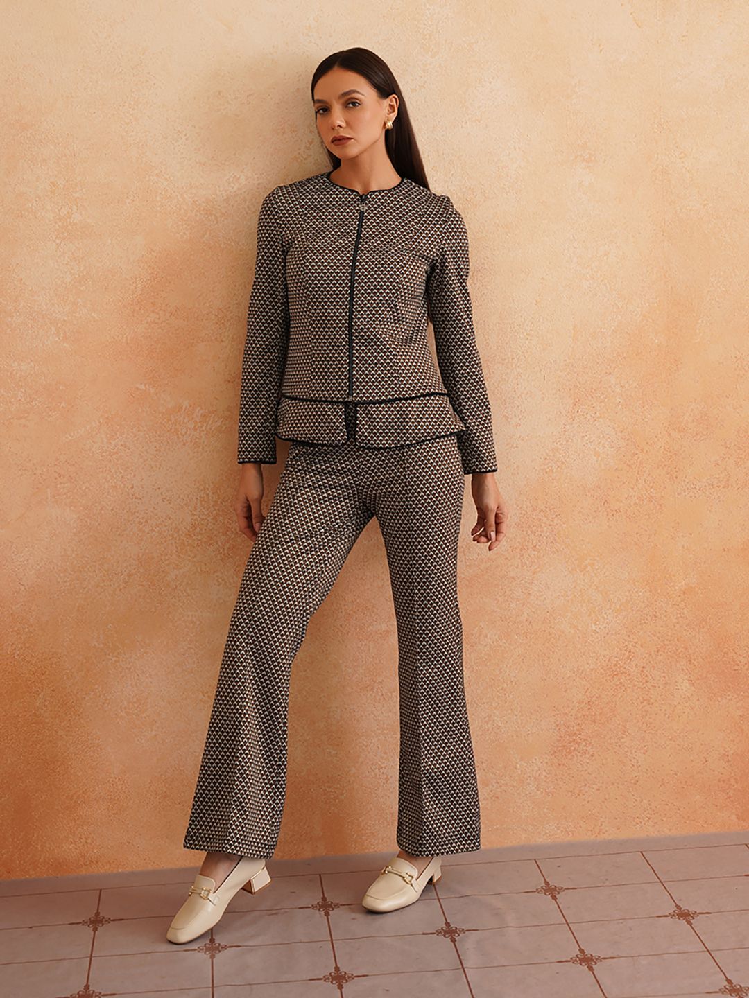 Womens 2 Piece Brown Co-ords Beatnik