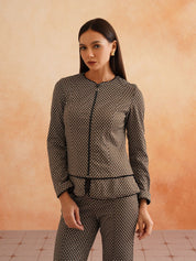 Womens 2 Piece Brown Co-ords Beatnik