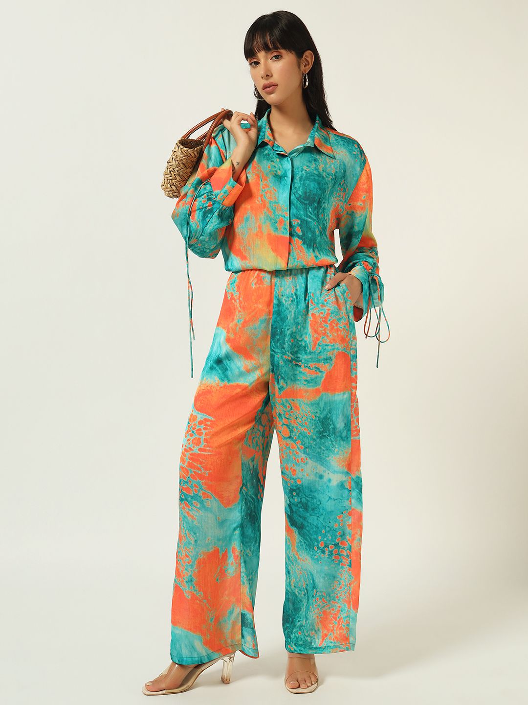 Beatnik Endlessly Stylish, Effortlessly Paired Orange Co-Ord Set