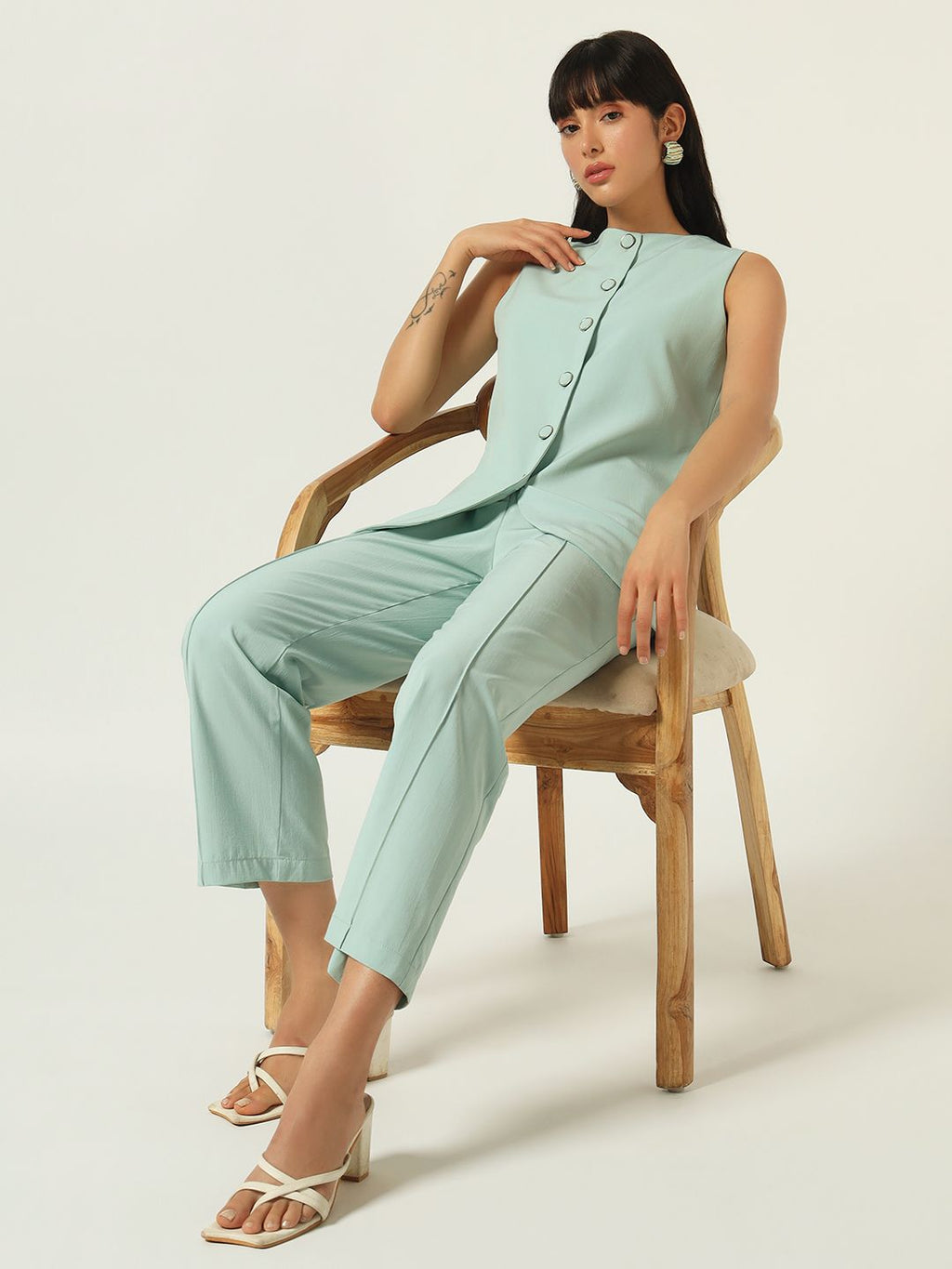 Beatnik Double the Style, Zero Effort Pistachio Green Co-Ord Set