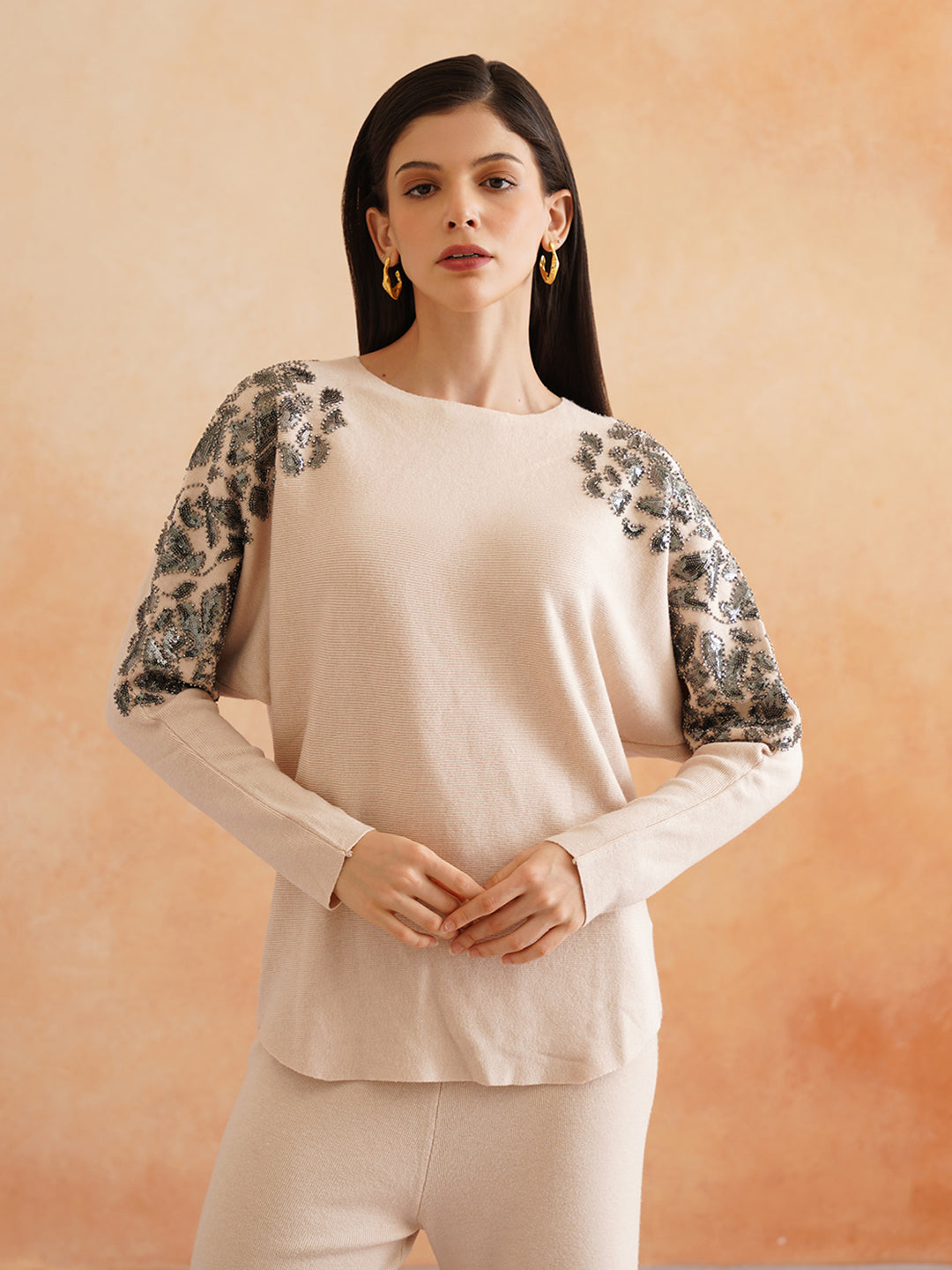 2 Piece Coord Beige Womens Coords