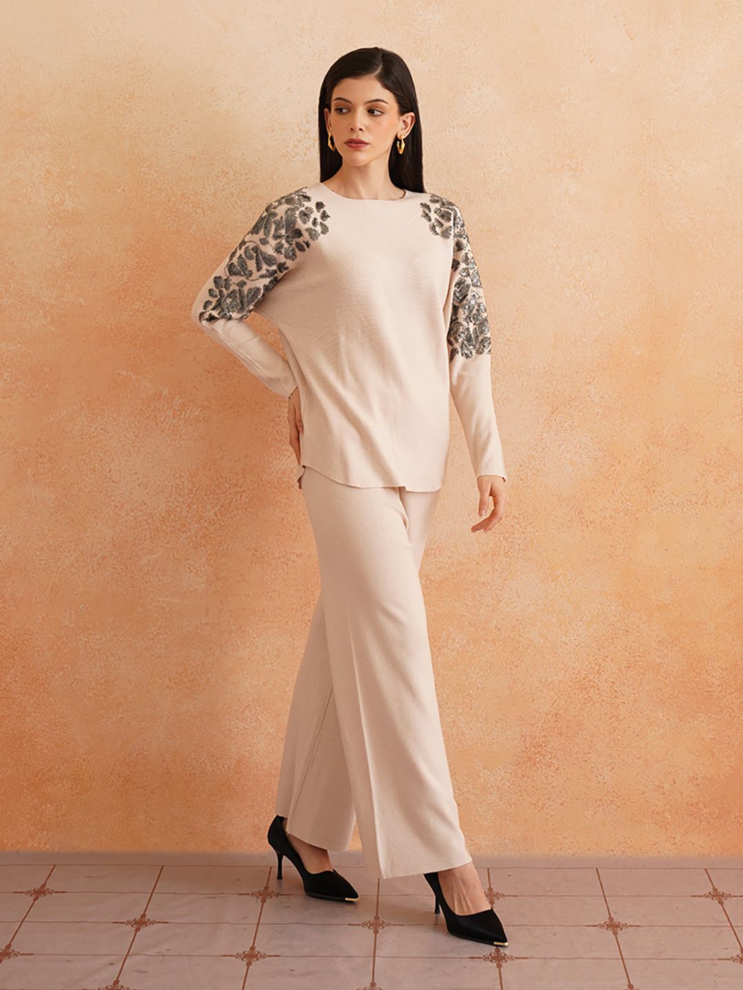 2 Piece Coord Beige Womens Coords