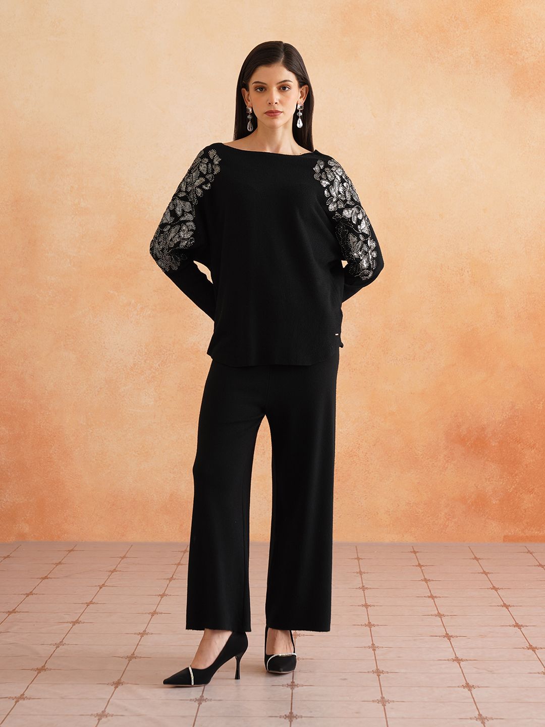 Black Two Piece Womens Coords Beatnik