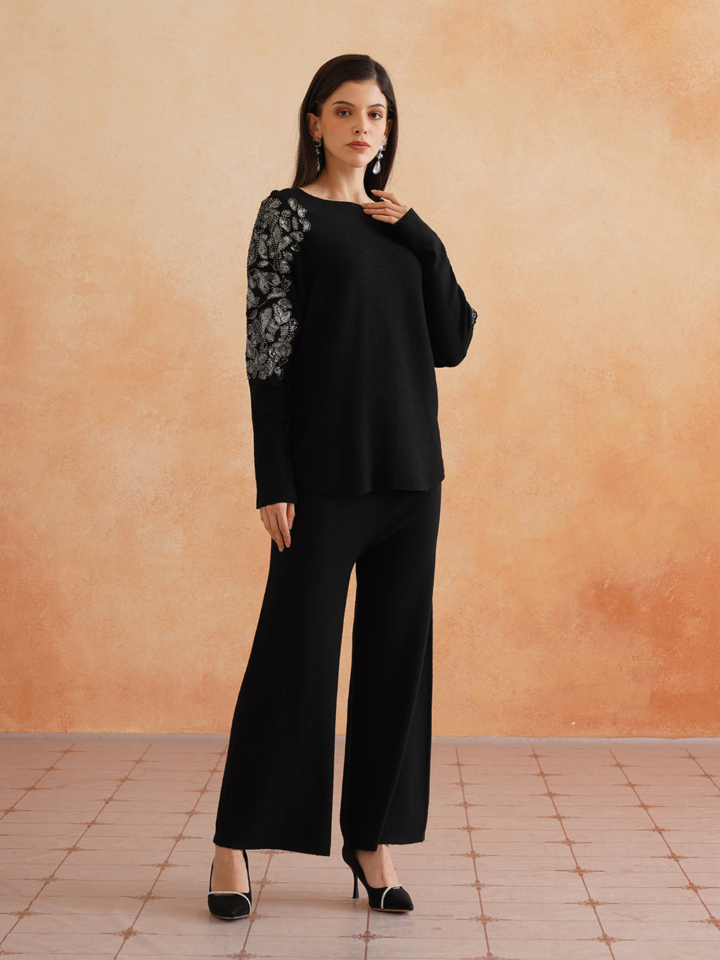 Black Two Piece Womens Coords