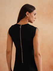 Black Bodycon V-neck Sleevesless Dress Beatnik
