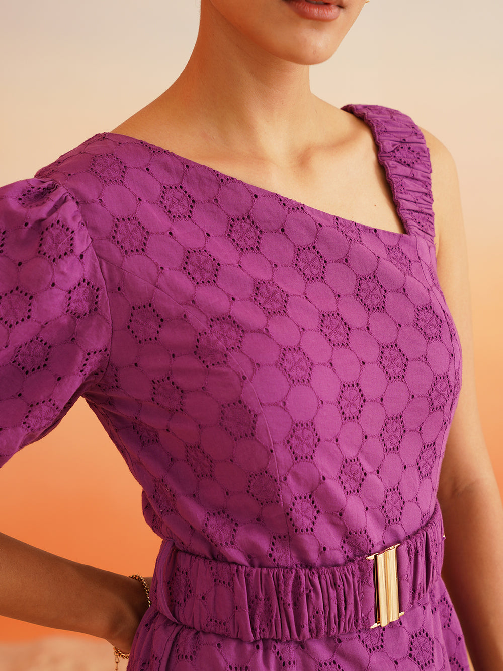 Beatnik Purple Fit n Flare Dresses Beatnik