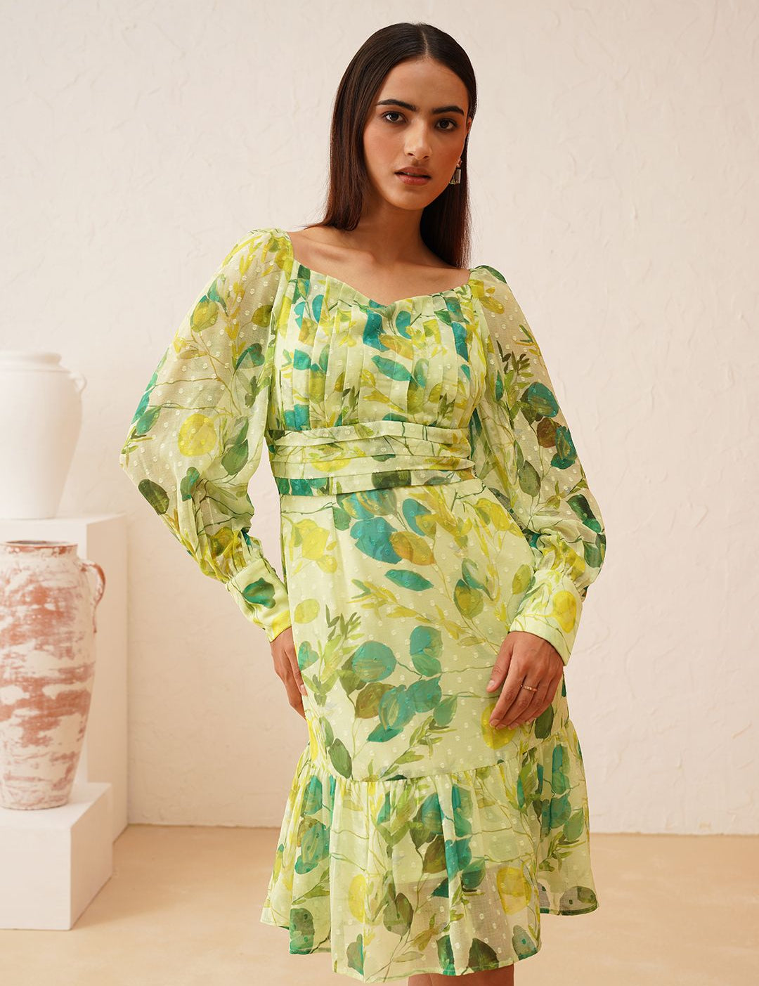 Green Empire Womens Dresses Beatnik