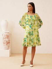 Green Empire Womens Dresses Beatnik