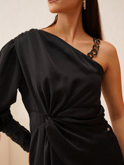 Beatnik Black One Shoulder Dresses Womens Dresses Beatnik