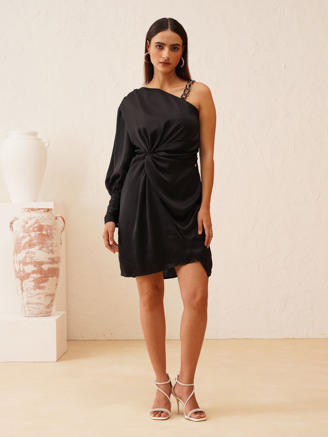 Beatnik Black One Shoulder Dresses Womens Dresses Beatnik