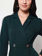 Fitted Lapel Collar Sophistication of Formal Blazer Dress Beatnik India