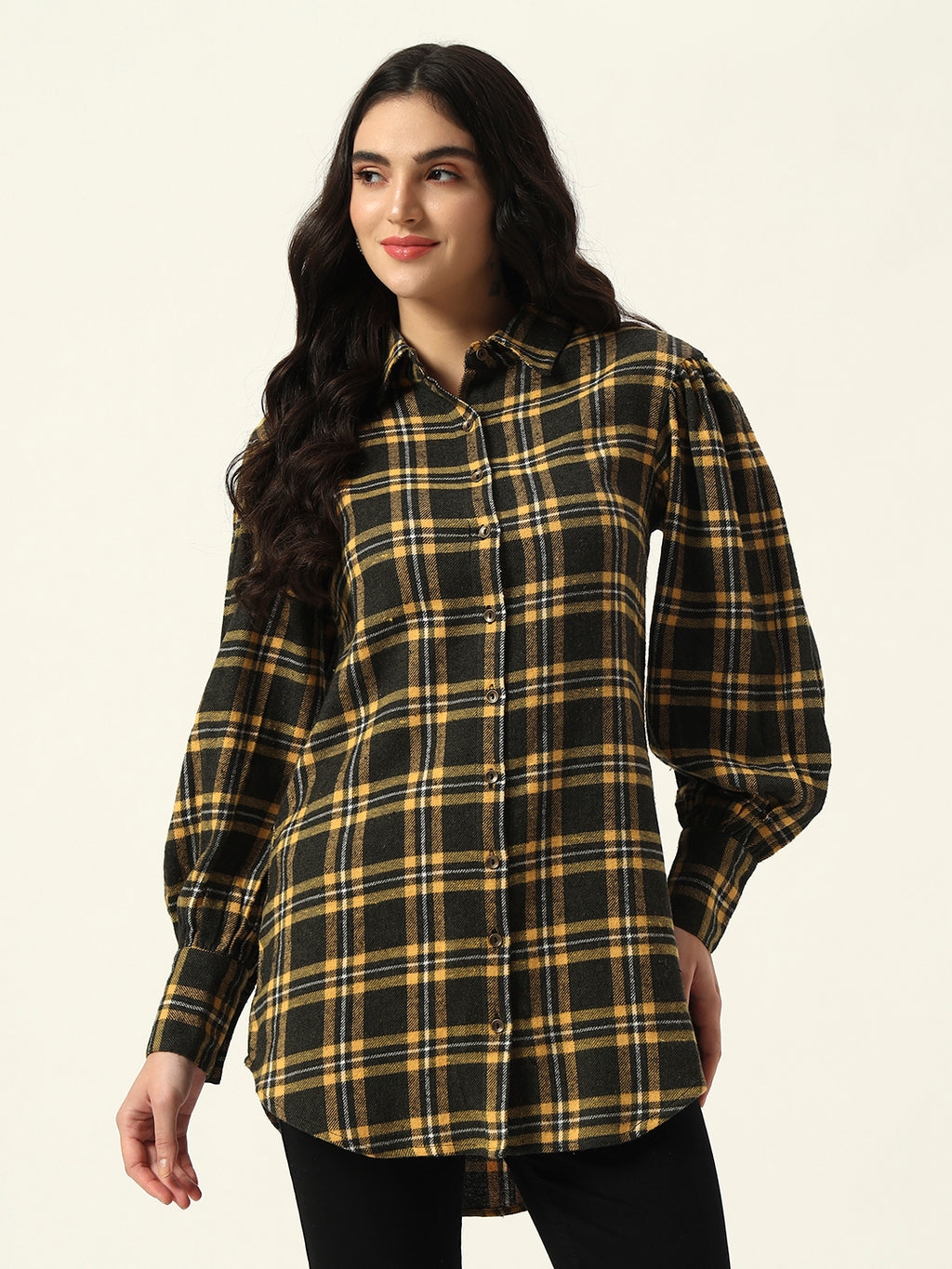 Shirt Dress Yarn Dyed Woven