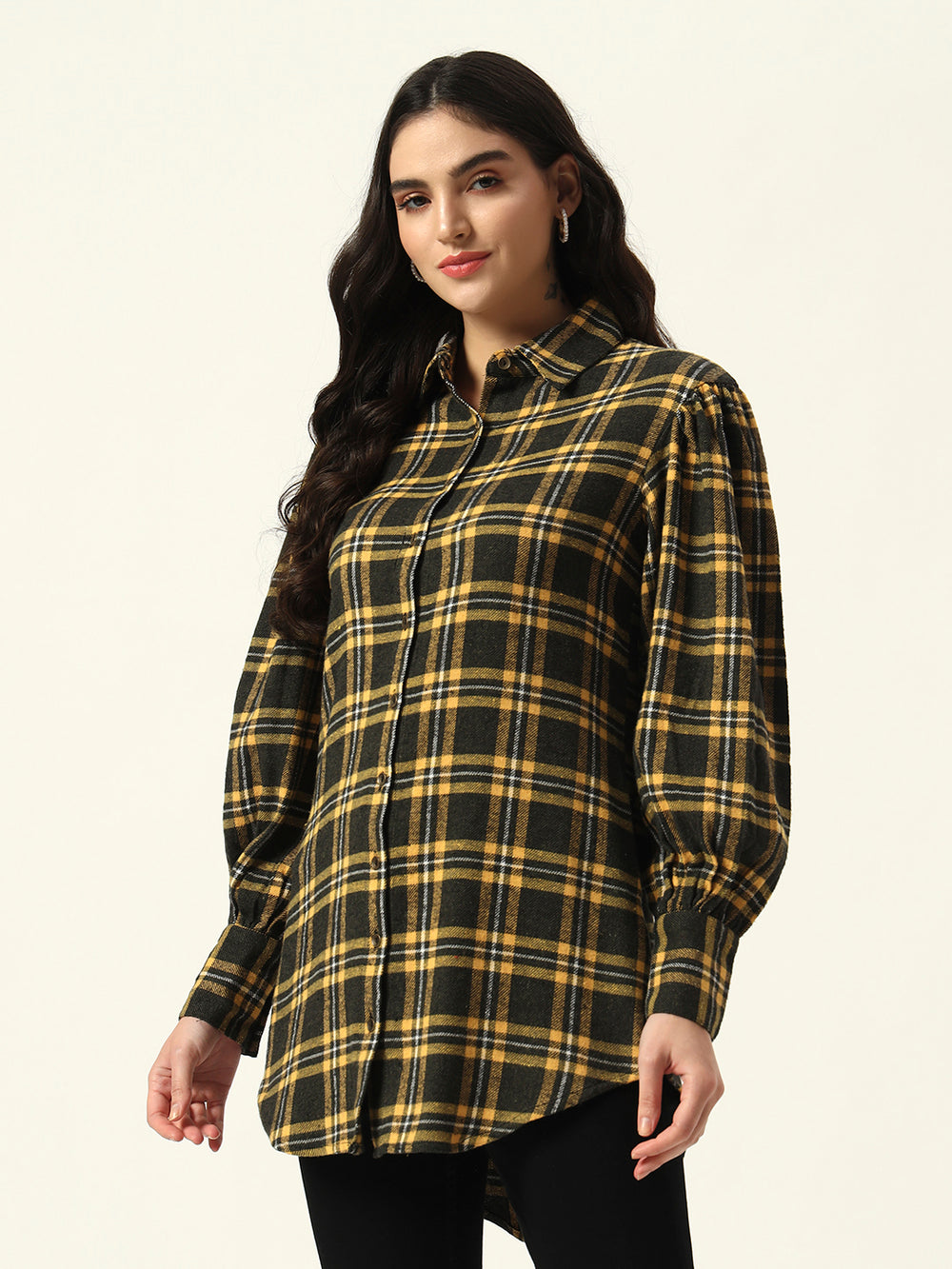 Shirt Dress Yarn Dyed Woven