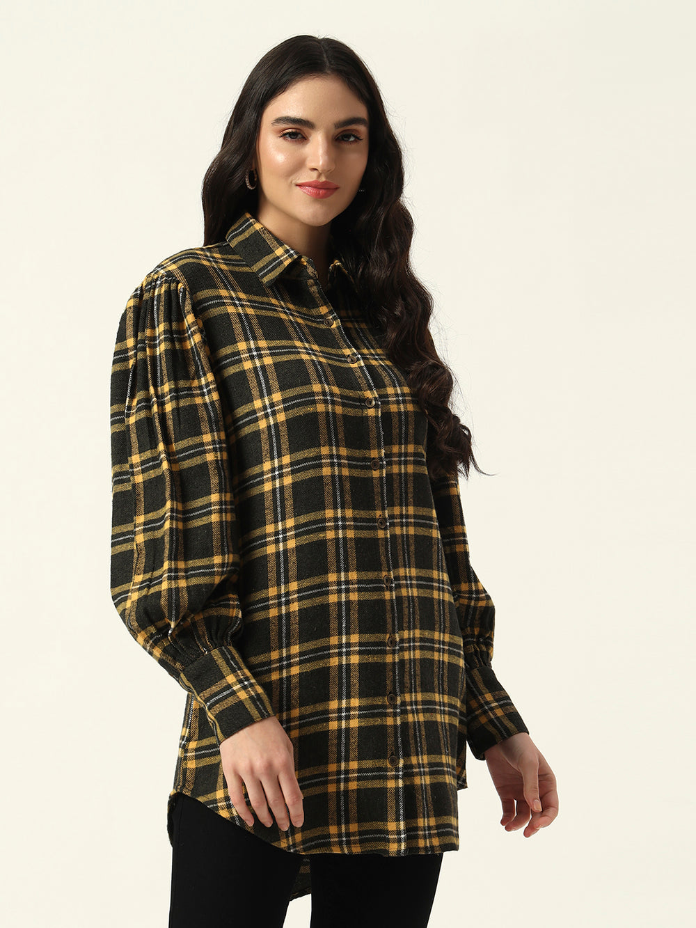 Shirt Dress Yarn Dyed Woven