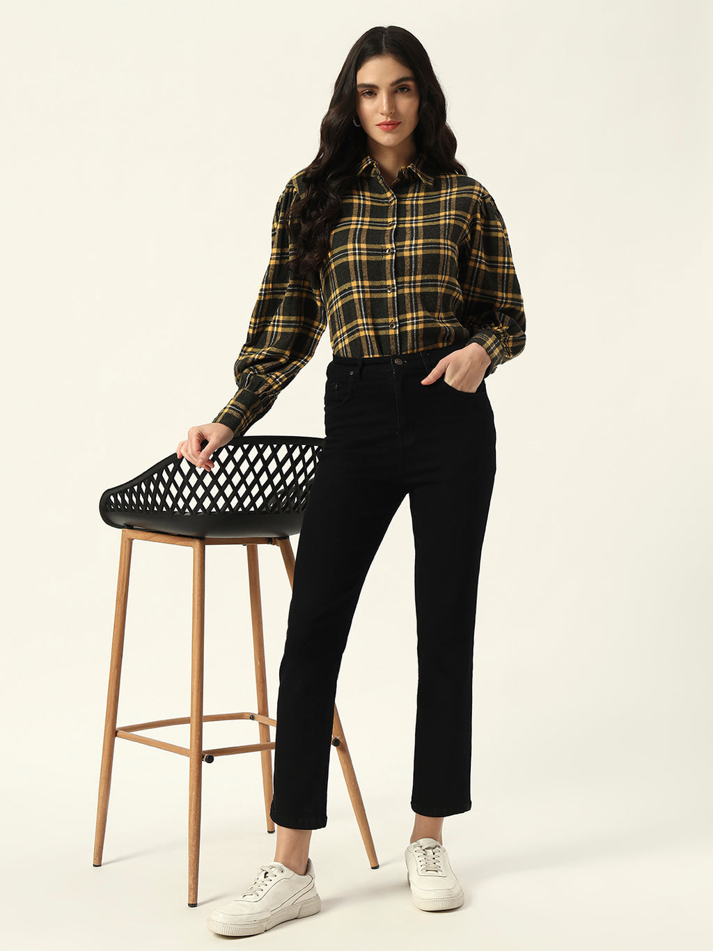 Shirt Dress Yarn Dyed Woven