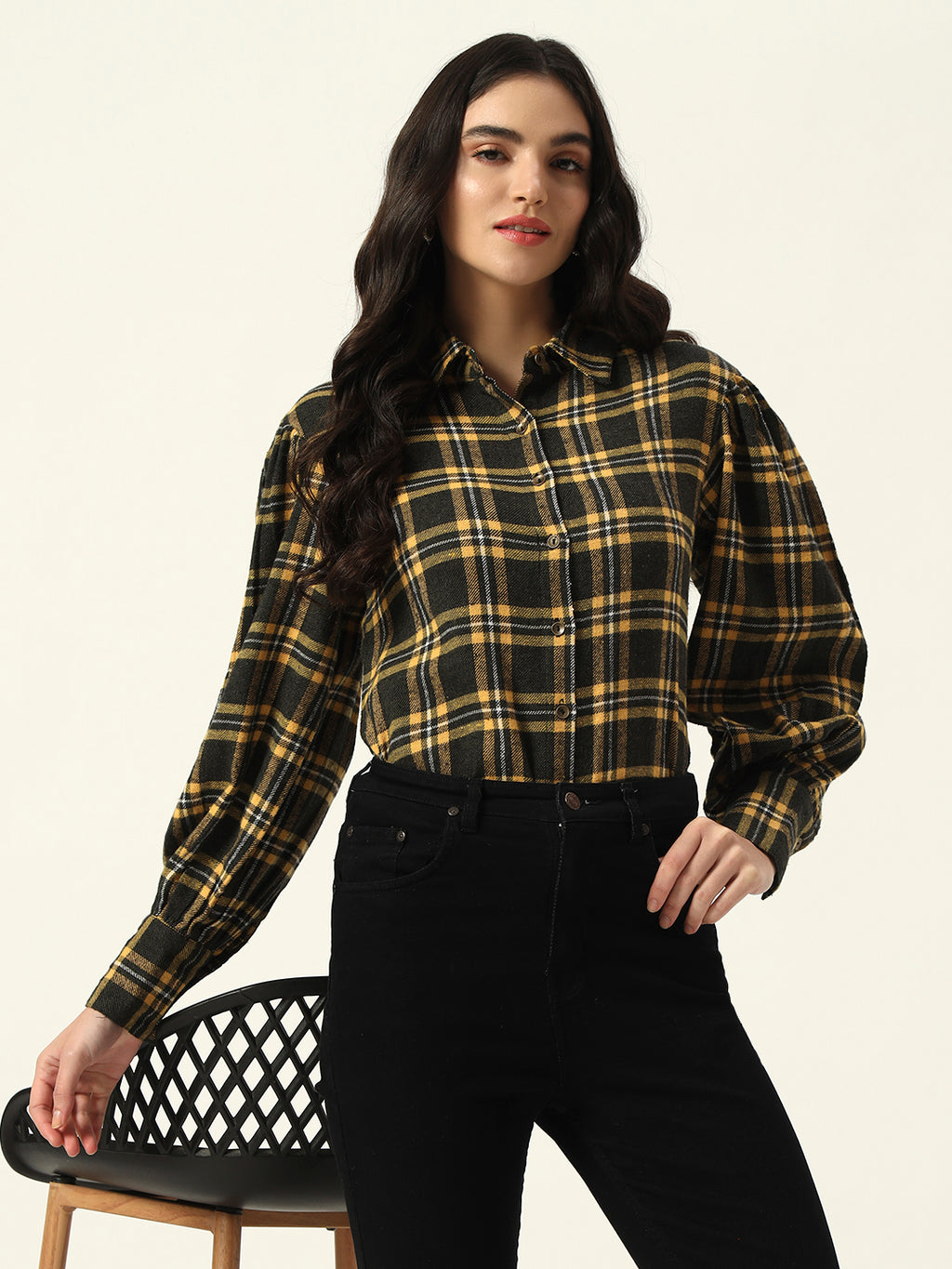 Shirt Dress Yarn Dyed Woven