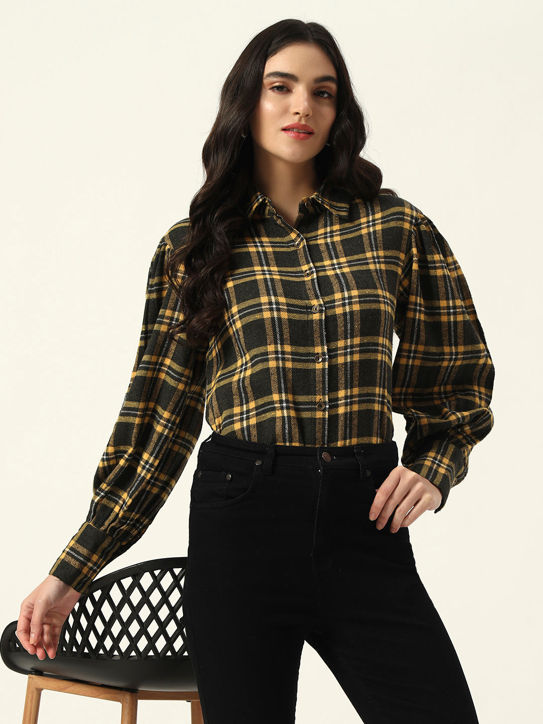 Shirt Dress Yarn Dyed Woven