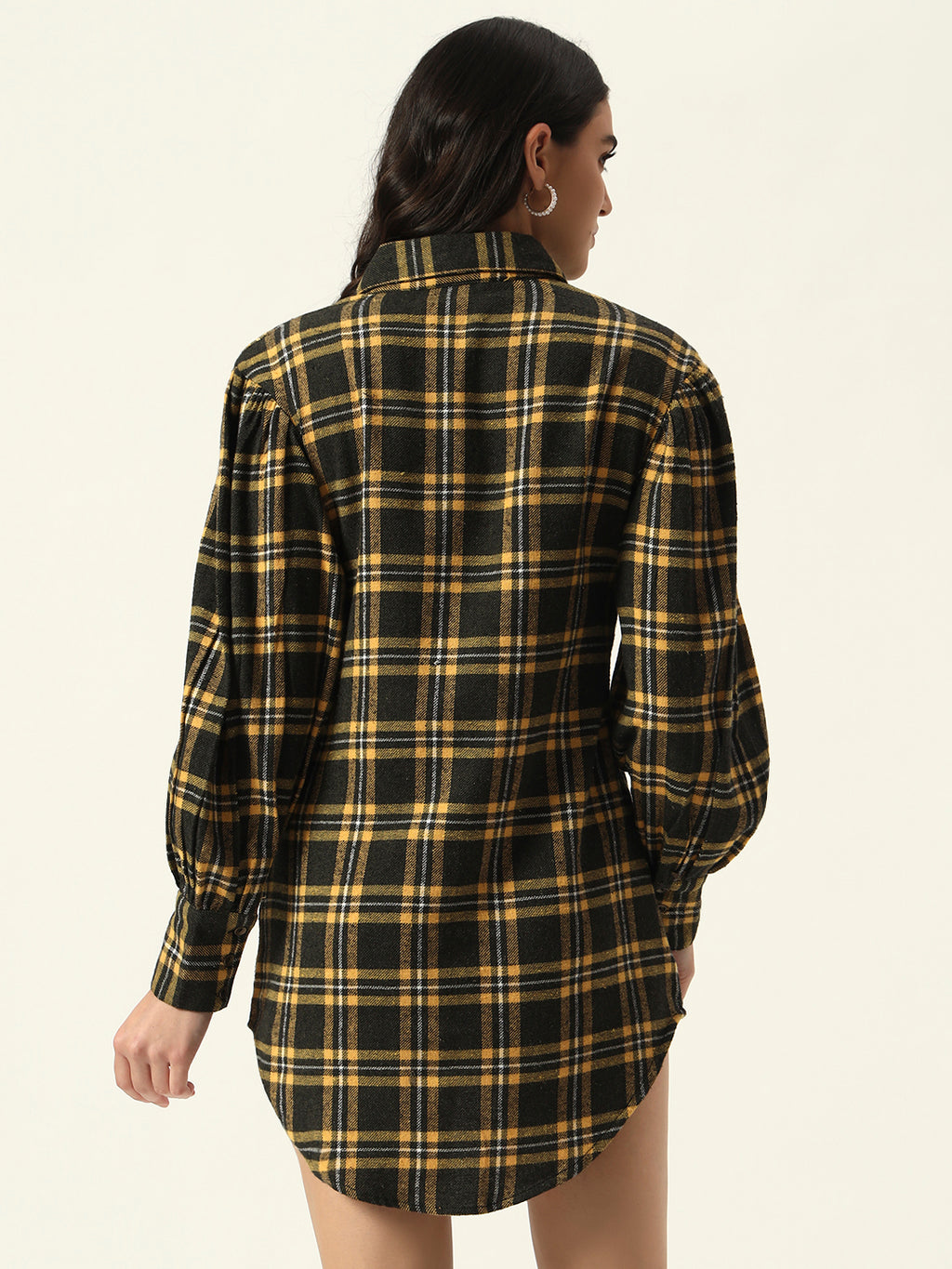 Shirt Dress Yarn Dyed Woven