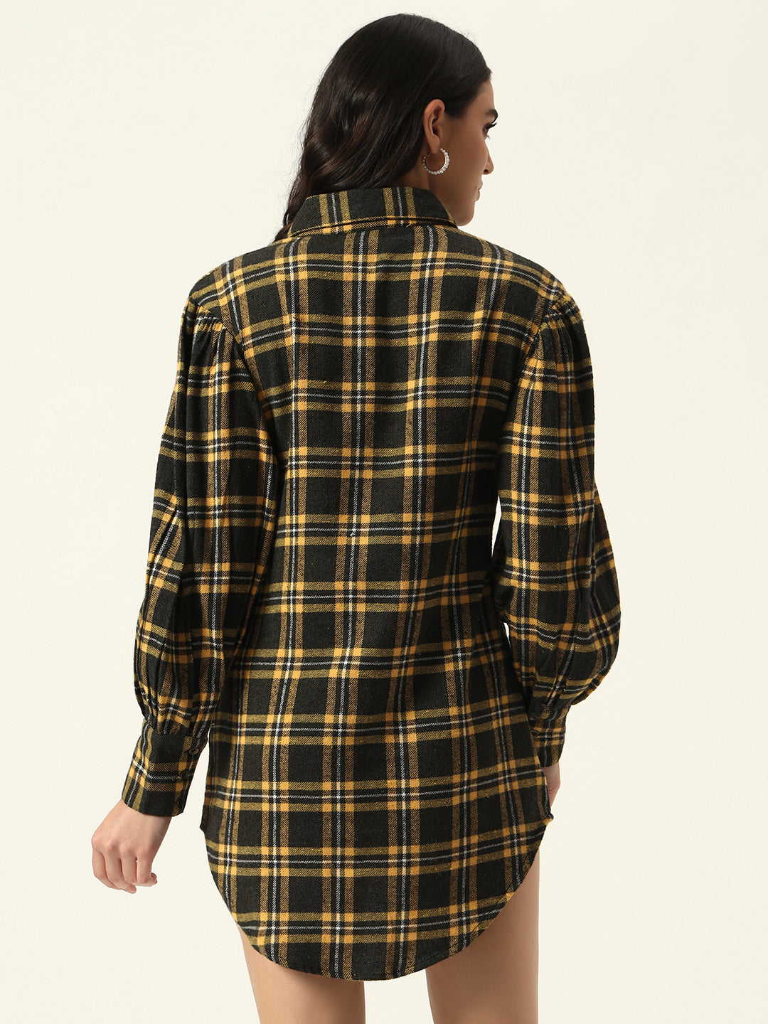 Shirt Dress Yarn Dyed Woven