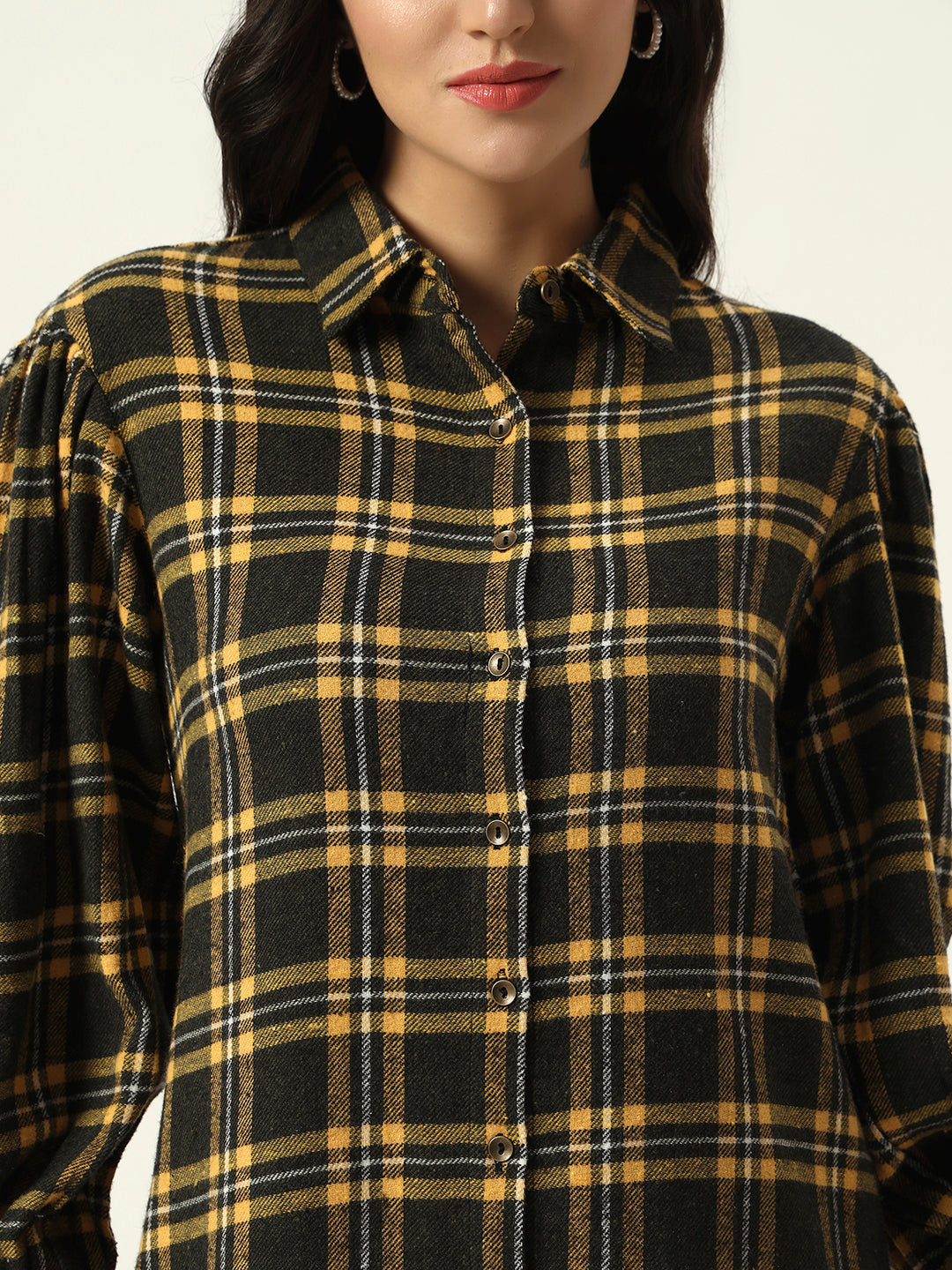 Shirt Dress Yarn Dyed Woven