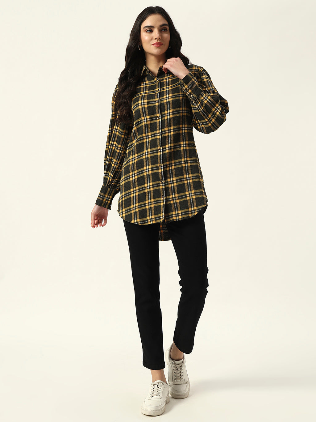 Shirt Dress Yarn Dyed Woven